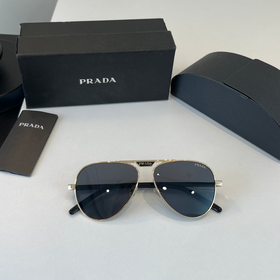 Prada Metal Aviator Silver Lens Sunglasses for Men & Women - 382573 - detail image 5