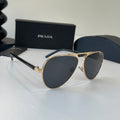 Prada Metal Aviator Silver Lens Sunglasses for Men & Women - 382573