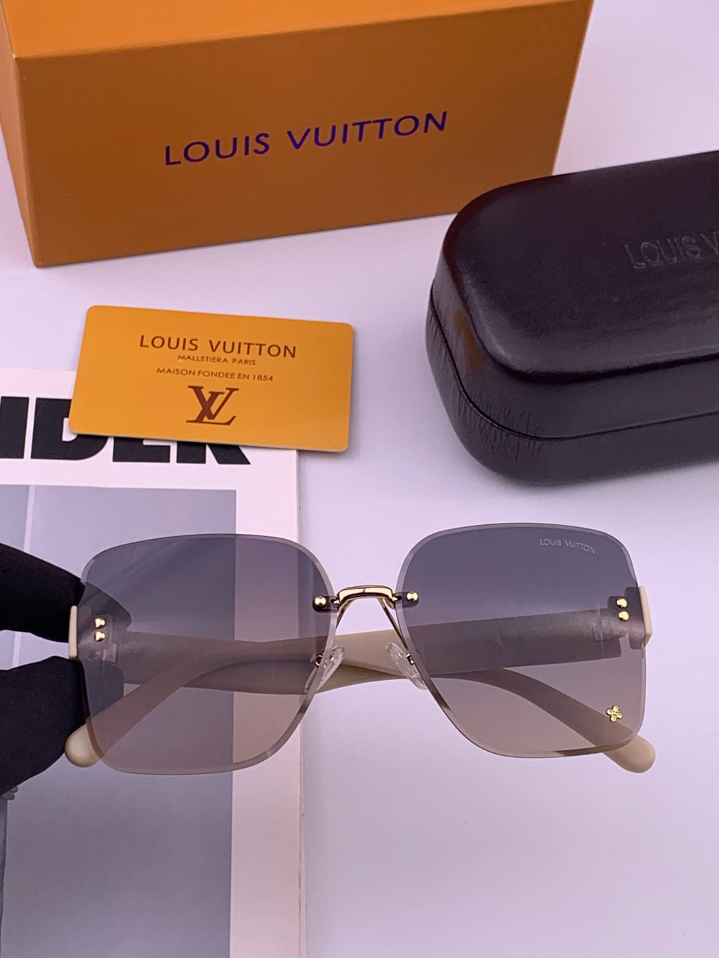 Louis Vuitton L1550 Square Brown Lens Sunglasses for Men & Women - 357732