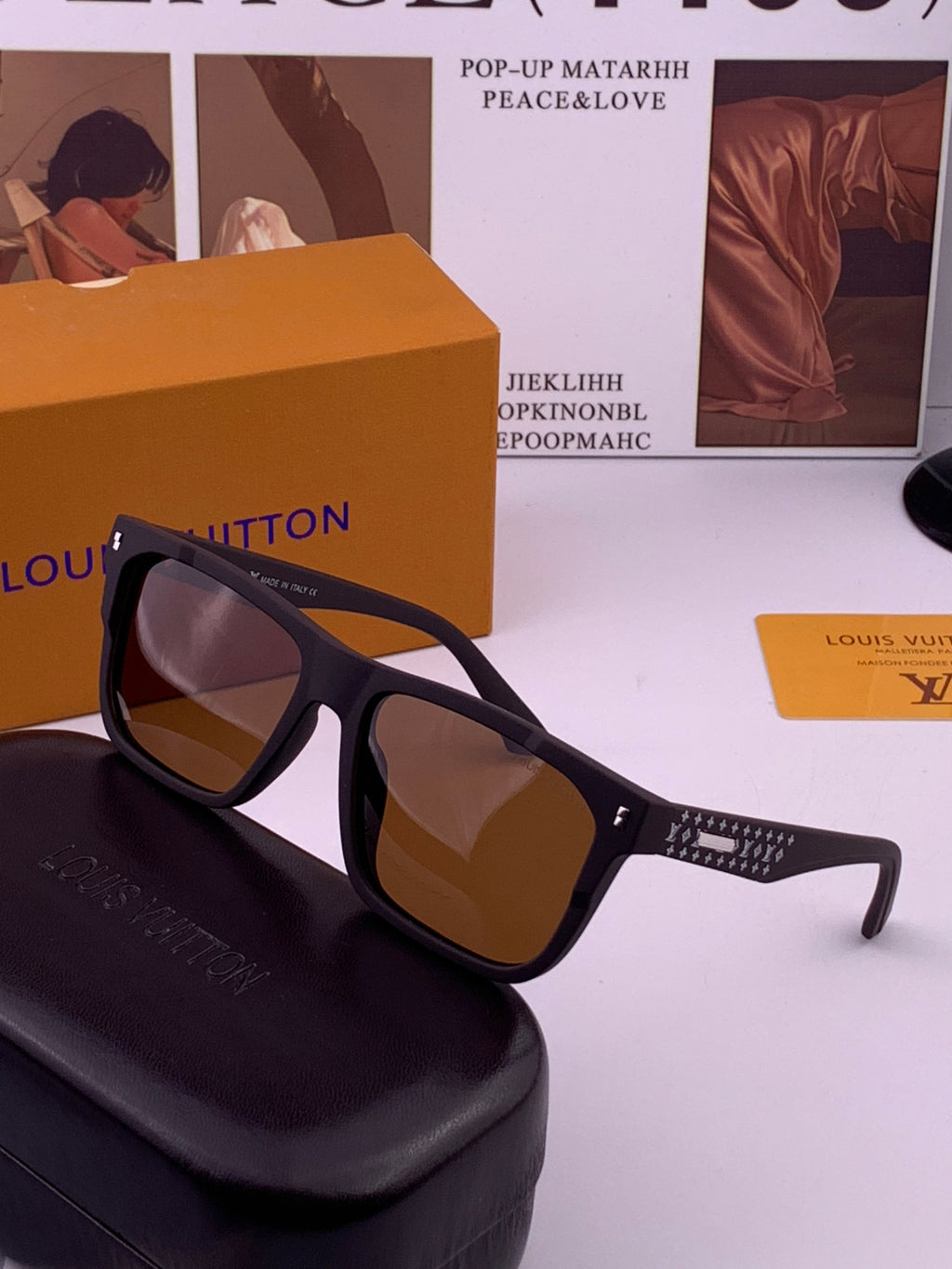 Louis Vuitton L8510 Square Brown Lens Sunglasses for Men & Women - 357733 - detail image 2