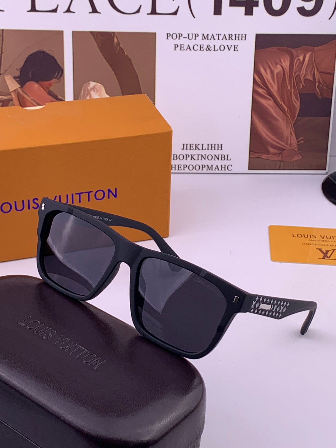 Louis Vuitton L8510 Square Brown Lens Sunglasses for Men & Women - 357734 - detail image 2