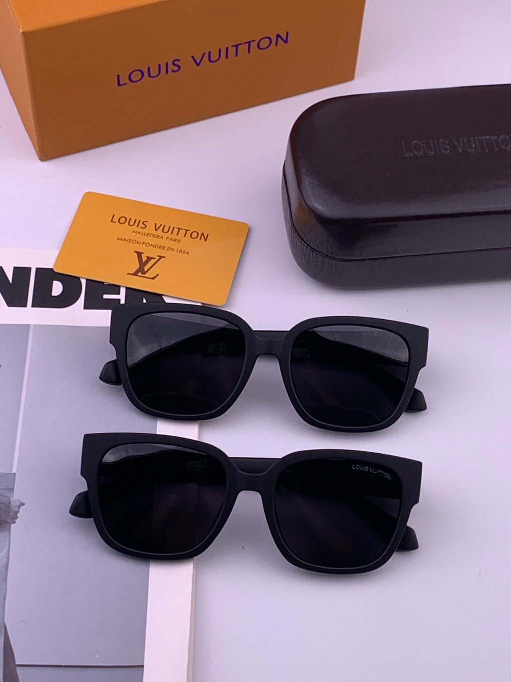 Louis Vuitton L7511 Square Brown Lens Sunglasses for Men & Women - 357736 - detail image 7