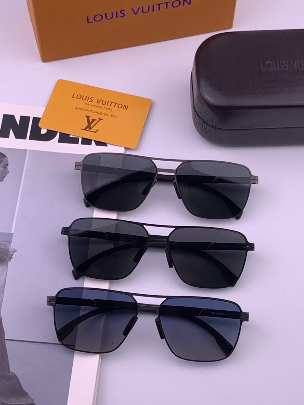 Louis Vuitton L816 Fashion Gold Lens Sunglasses for Men & Women - 357737 - detail image 7