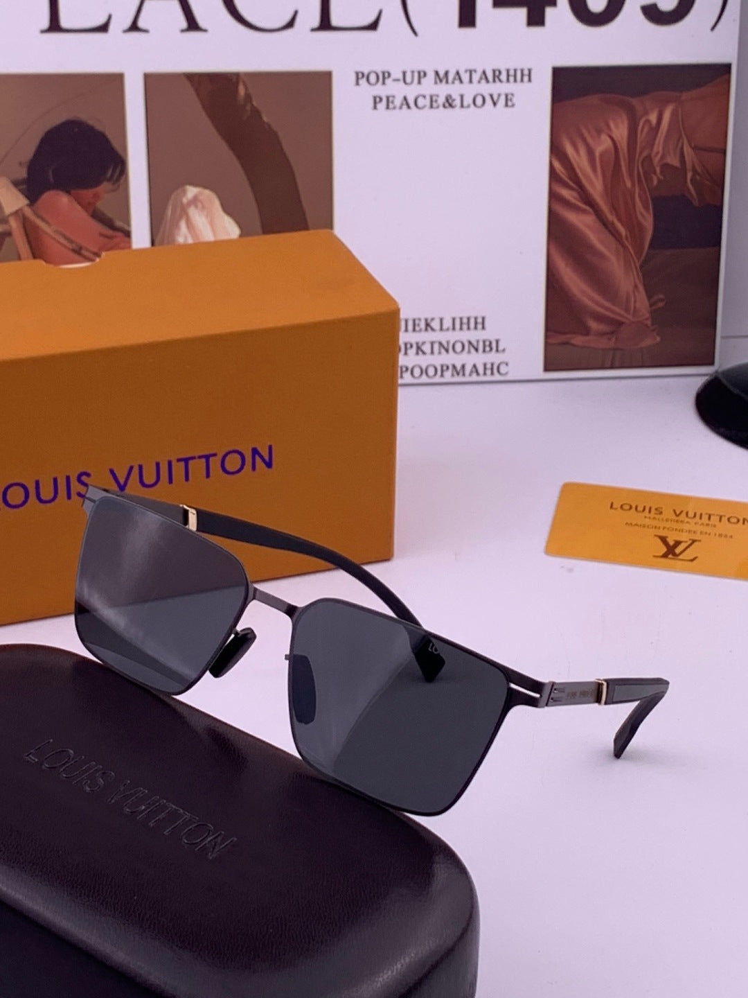 Louis Vuitton L516 Fashion Gold Lens Sunglasses for Men & Women - 357716 - detail image 2