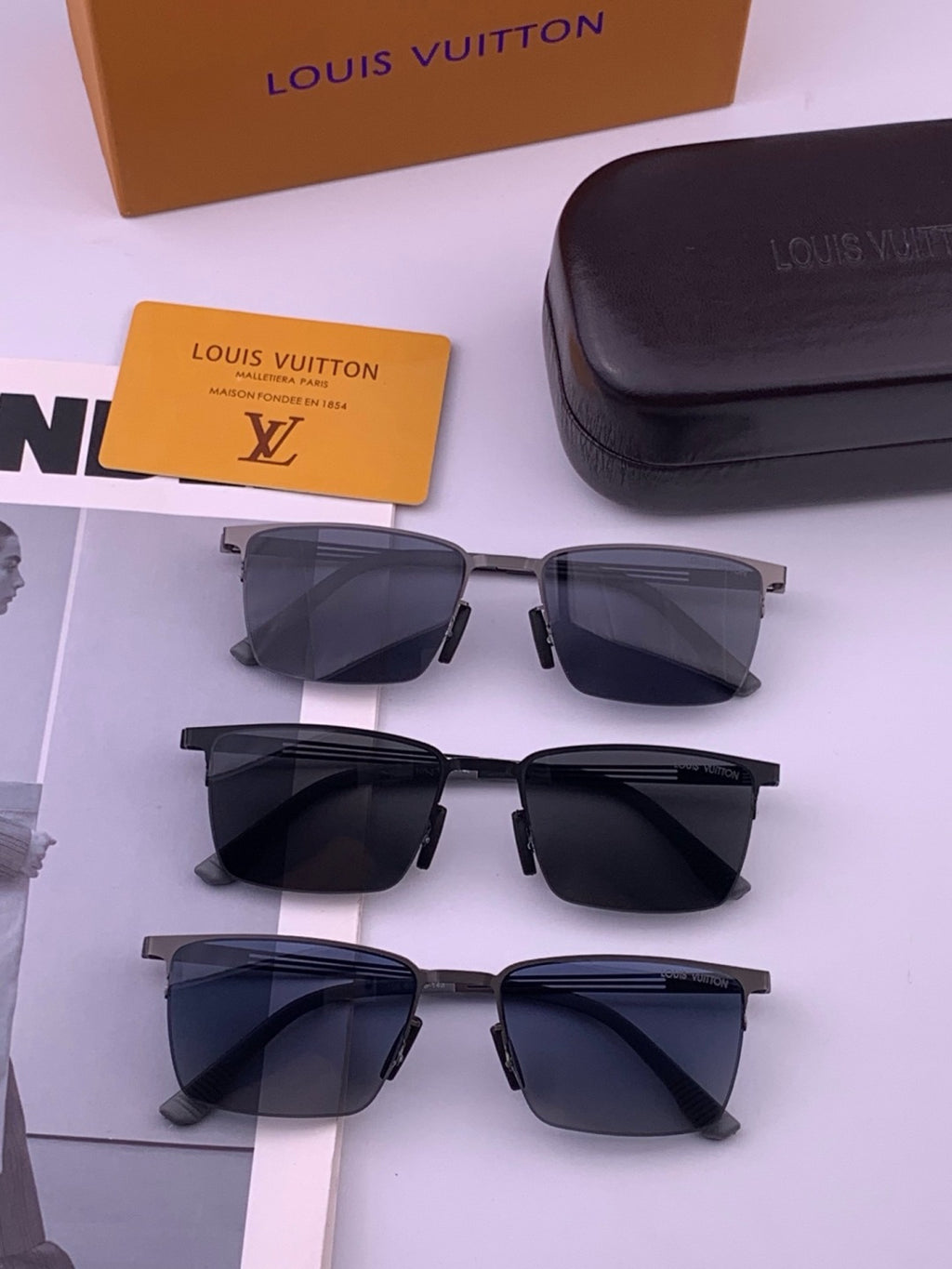Louis Vuitton L510 Fashion Gold Lens Sunglasses for Men & Women - 357722 - detail image 7