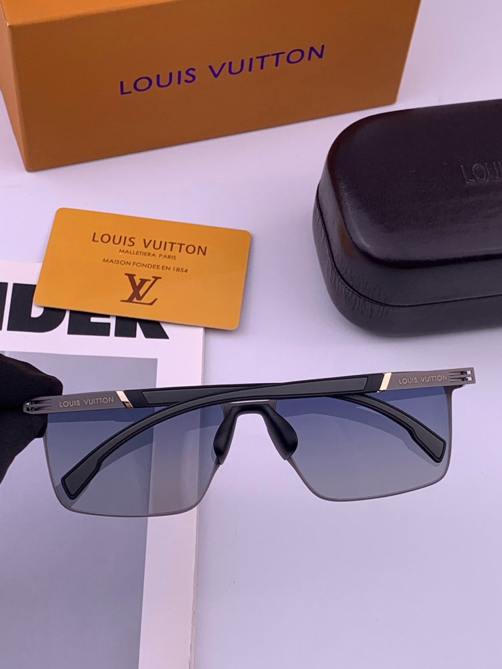 Louis Vuitton L316 Fashion Gold Lens Sunglasses for Men & Women - 357724 - detail image 4