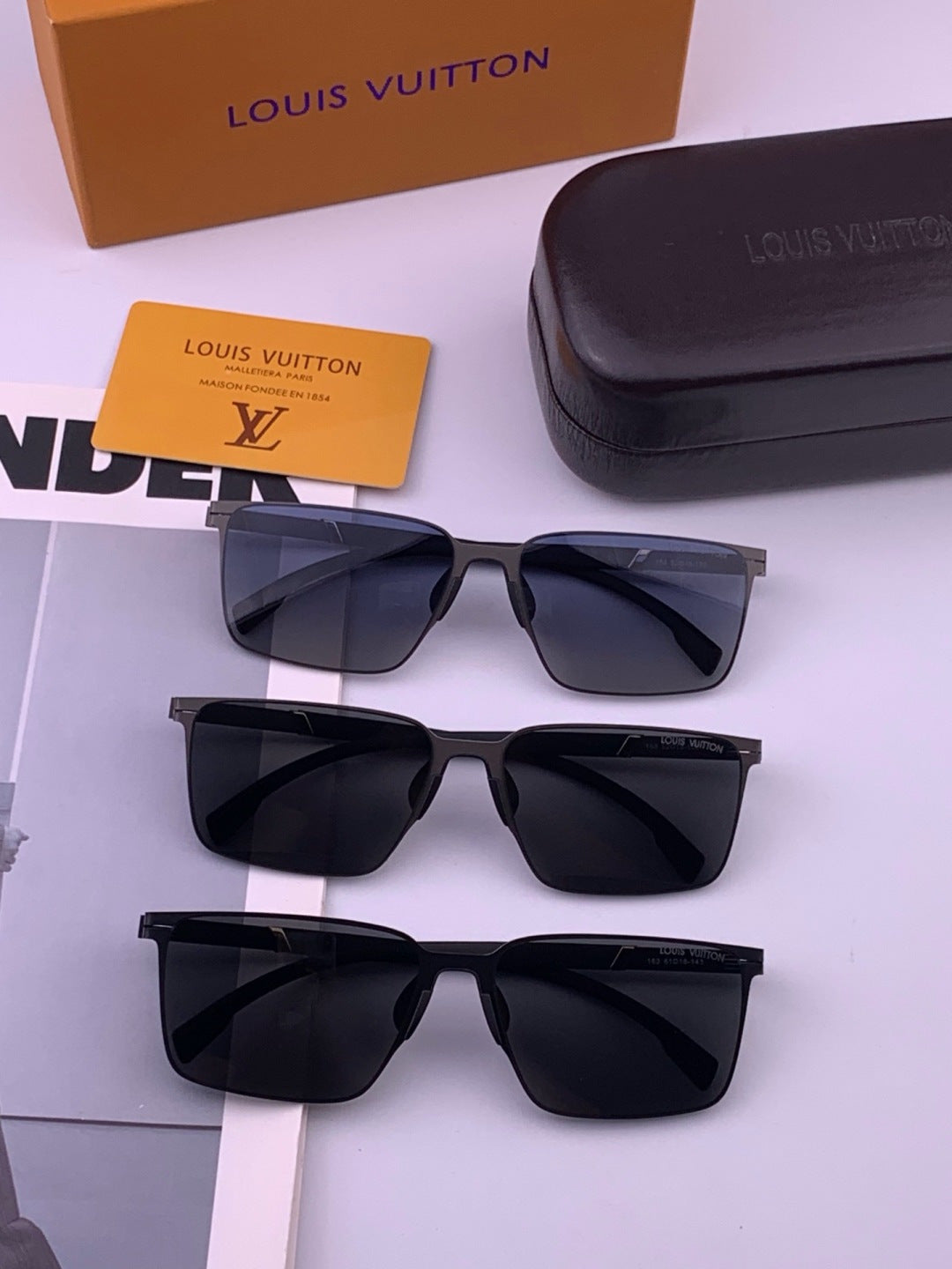 Louis Vuitton L316 Fashion Gold Lens Sunglasses for Men & Women - 357724 - detail image 7