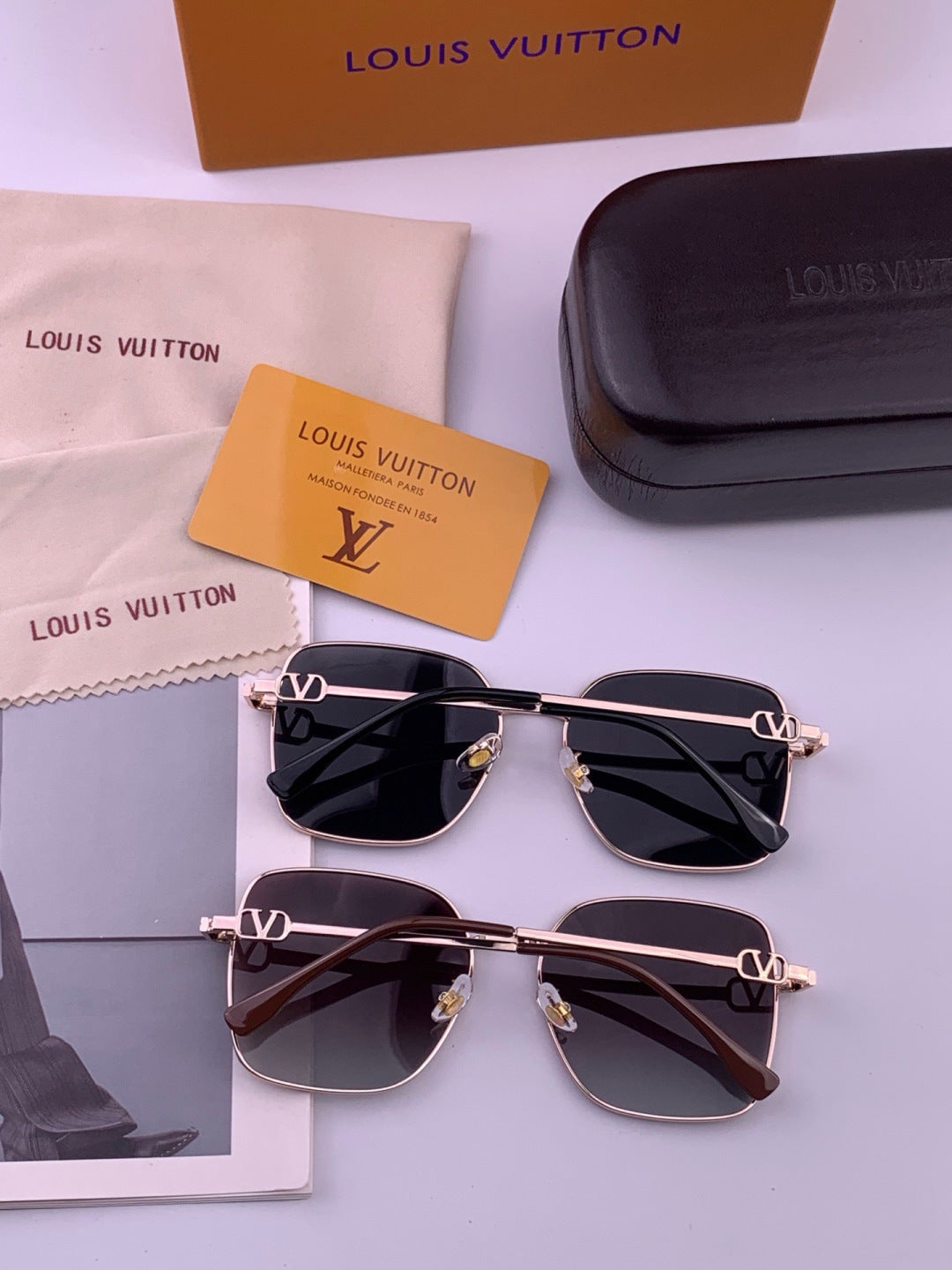 Louis Vuitton L8191 Polarized Aviator Gold Lens Sunglasses for Men & - 357729 - detail image 6