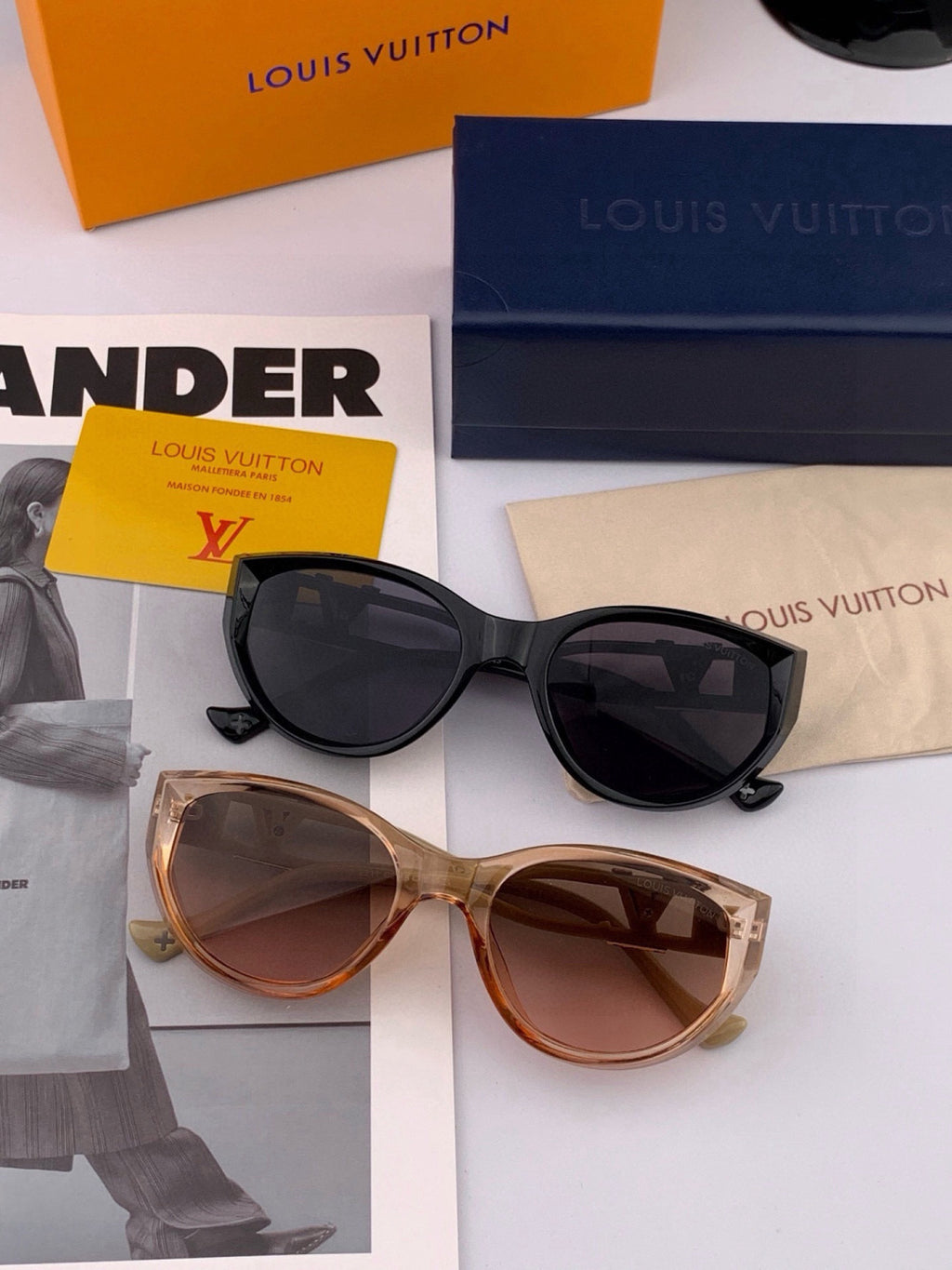 Louis Vuitton L1231 Square Black Lens Sunglasses for Men & Women - 357708 - detail image 7