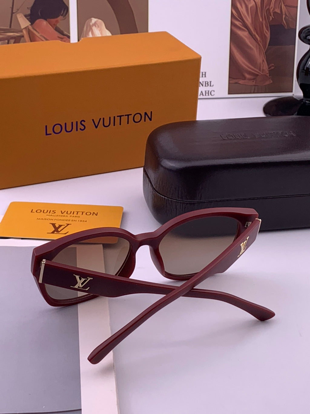 Louis Vuitton L27001 Square Black Lens Sunglasses for Men & Women - 357647 - detail image 5