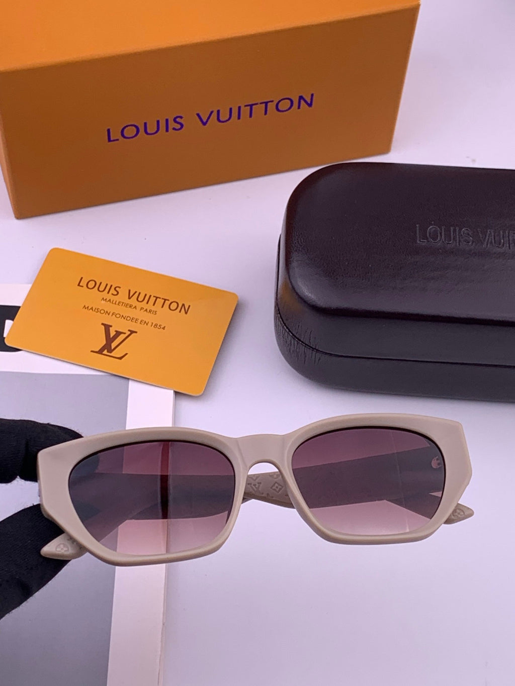 Louis Vuitton L17000 Square Black Lens Sunglasses for Men & Women - 357655