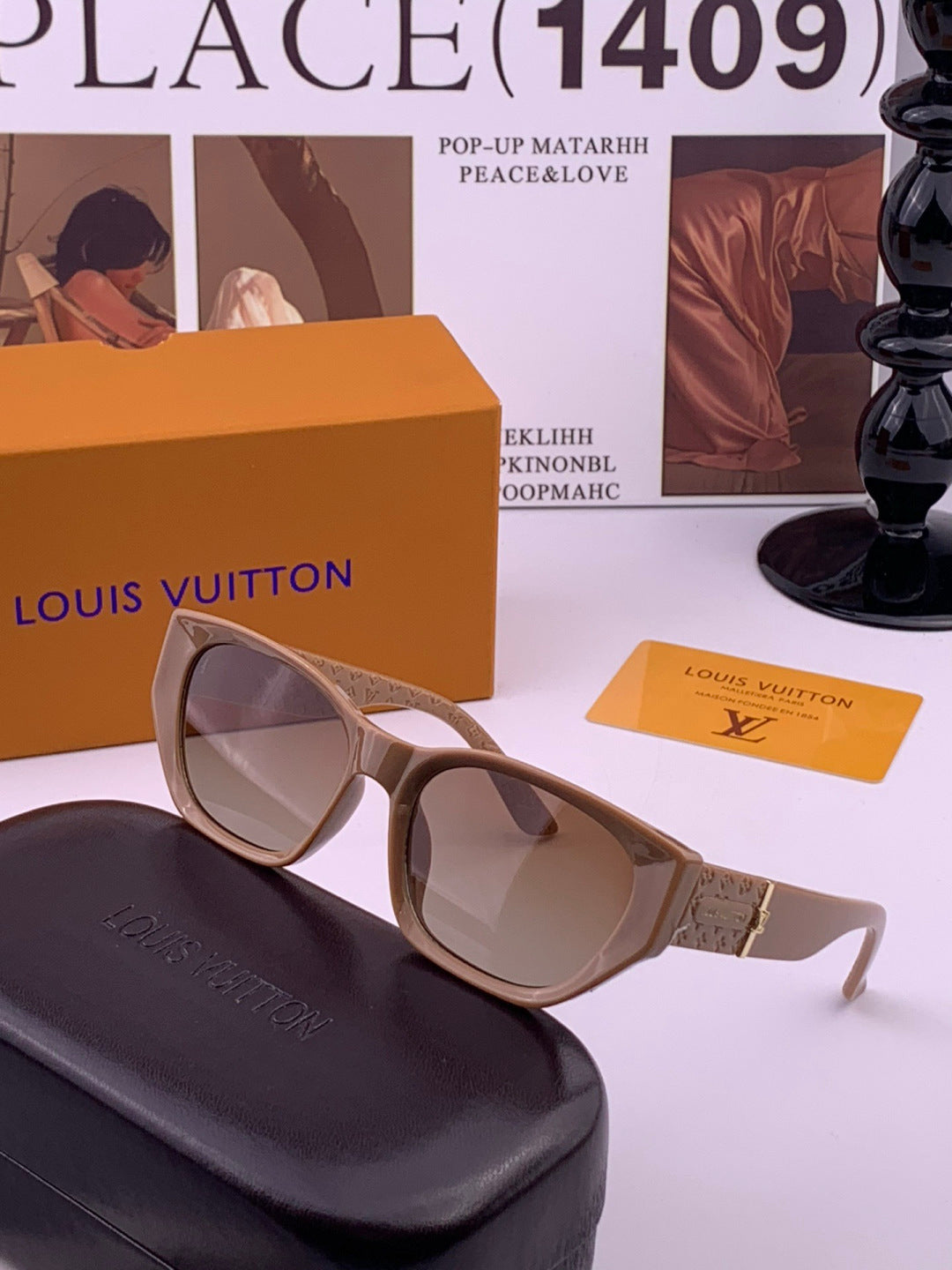 Louis Vuitton L17000 Square Gold Lens Sunglasses for Men & Women - 357657 - detail image 2