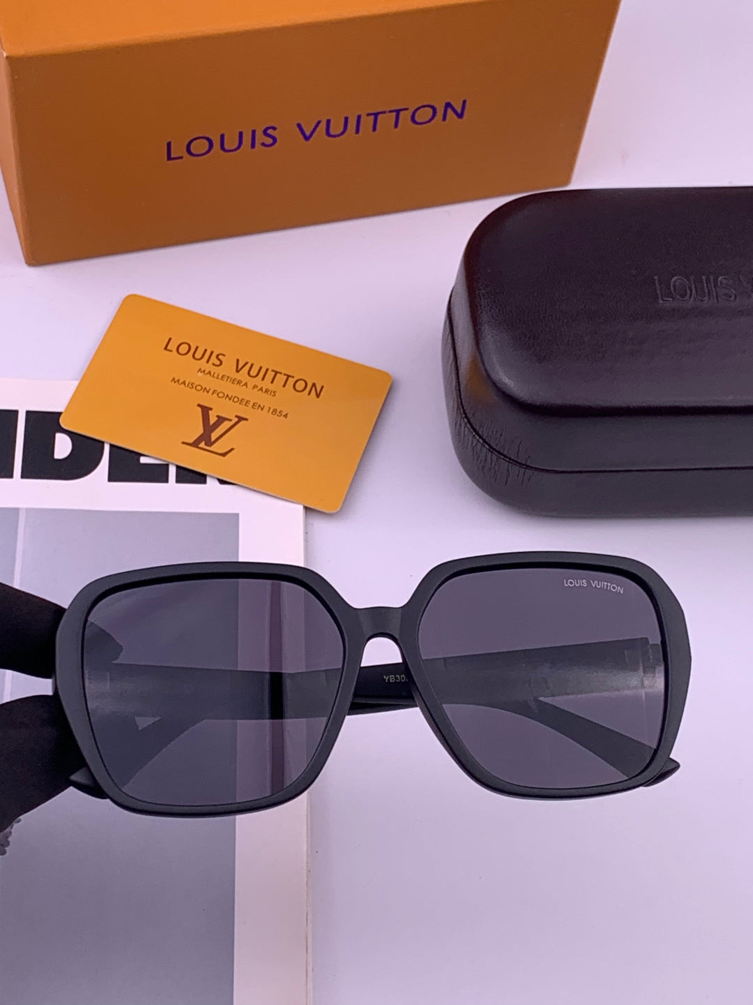 Louis Vuitton L3305 Square Black Lens Sunglasses for Men & Women - 357658