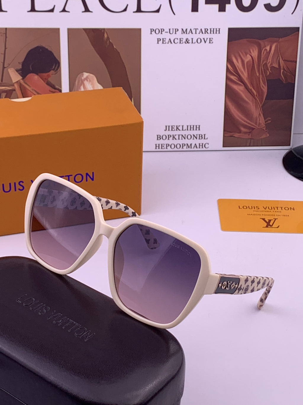 Louis Vuitton L3305 Square Gold Lens Sunglasses for Men & Women - 357659 - detail image 2