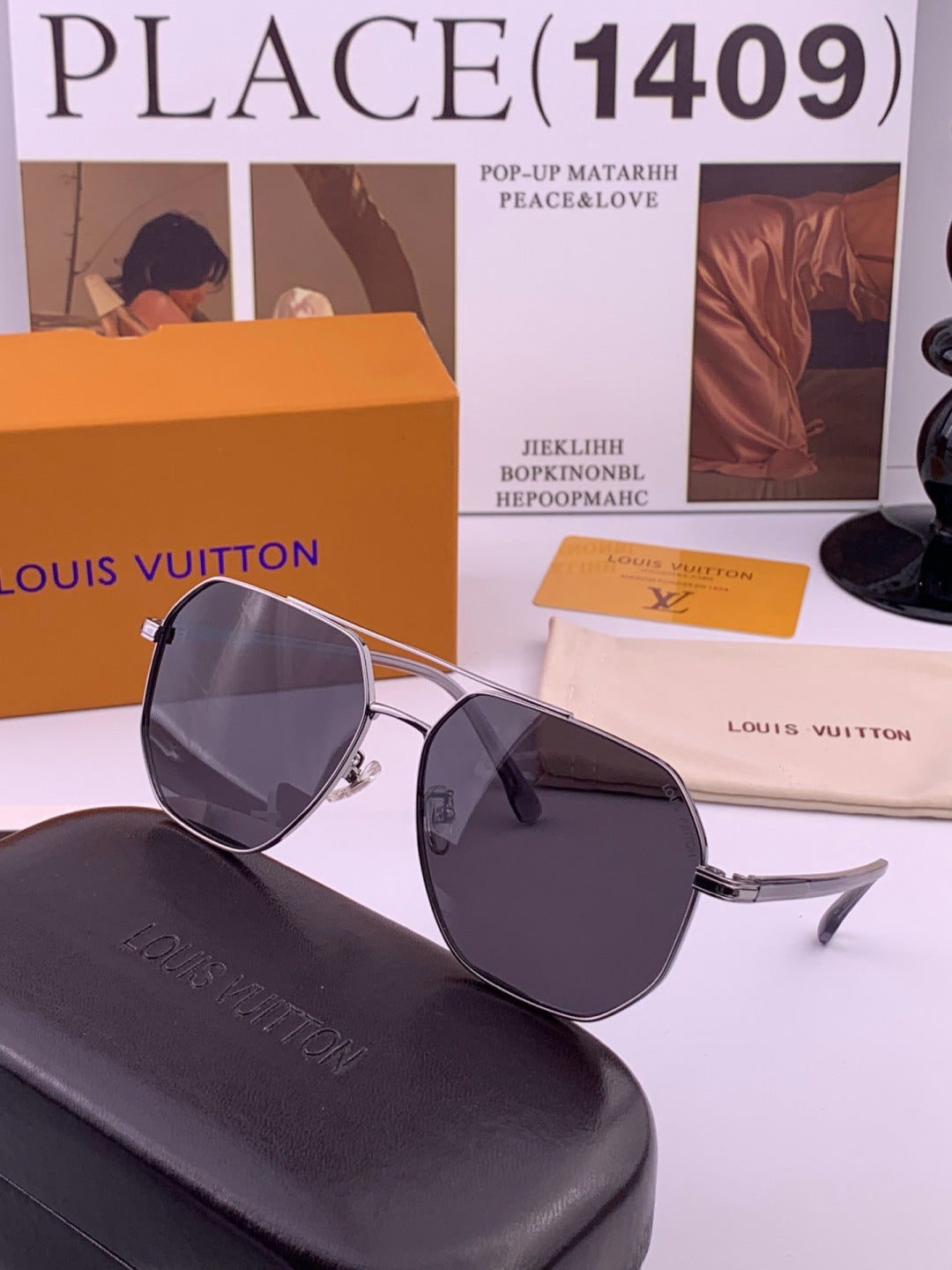 Louis Vuitton L8863 Polarized Aviator Black Lens Sunglasses for Men & - 357663 - detail image 5