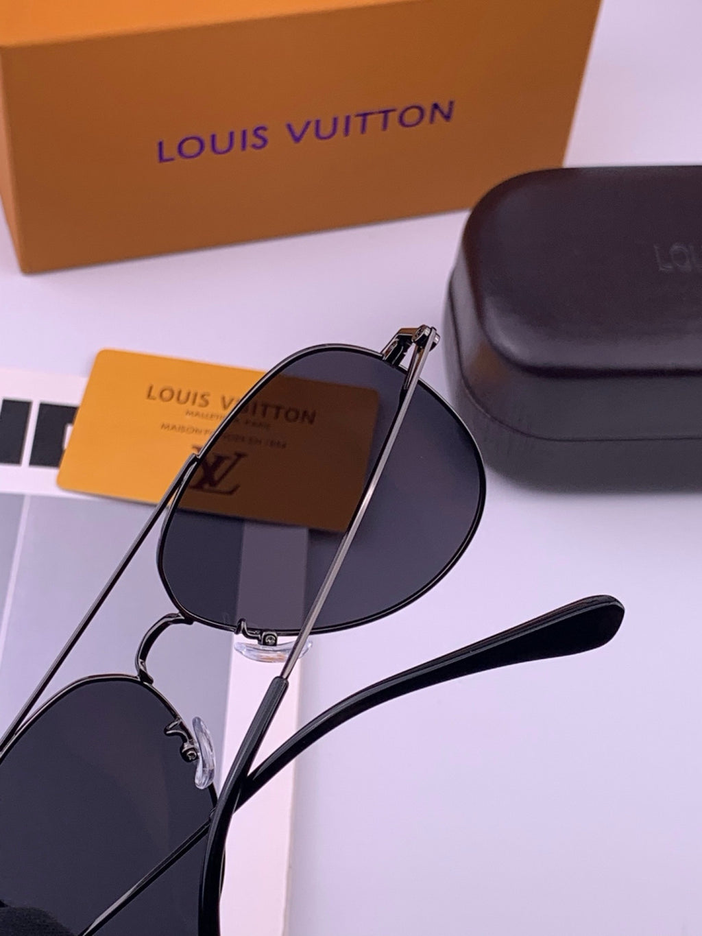 Louis Vuitton L5338 Polarized Aviator Brown Lens Sunglasses for Men & - 357620 - detail image 6