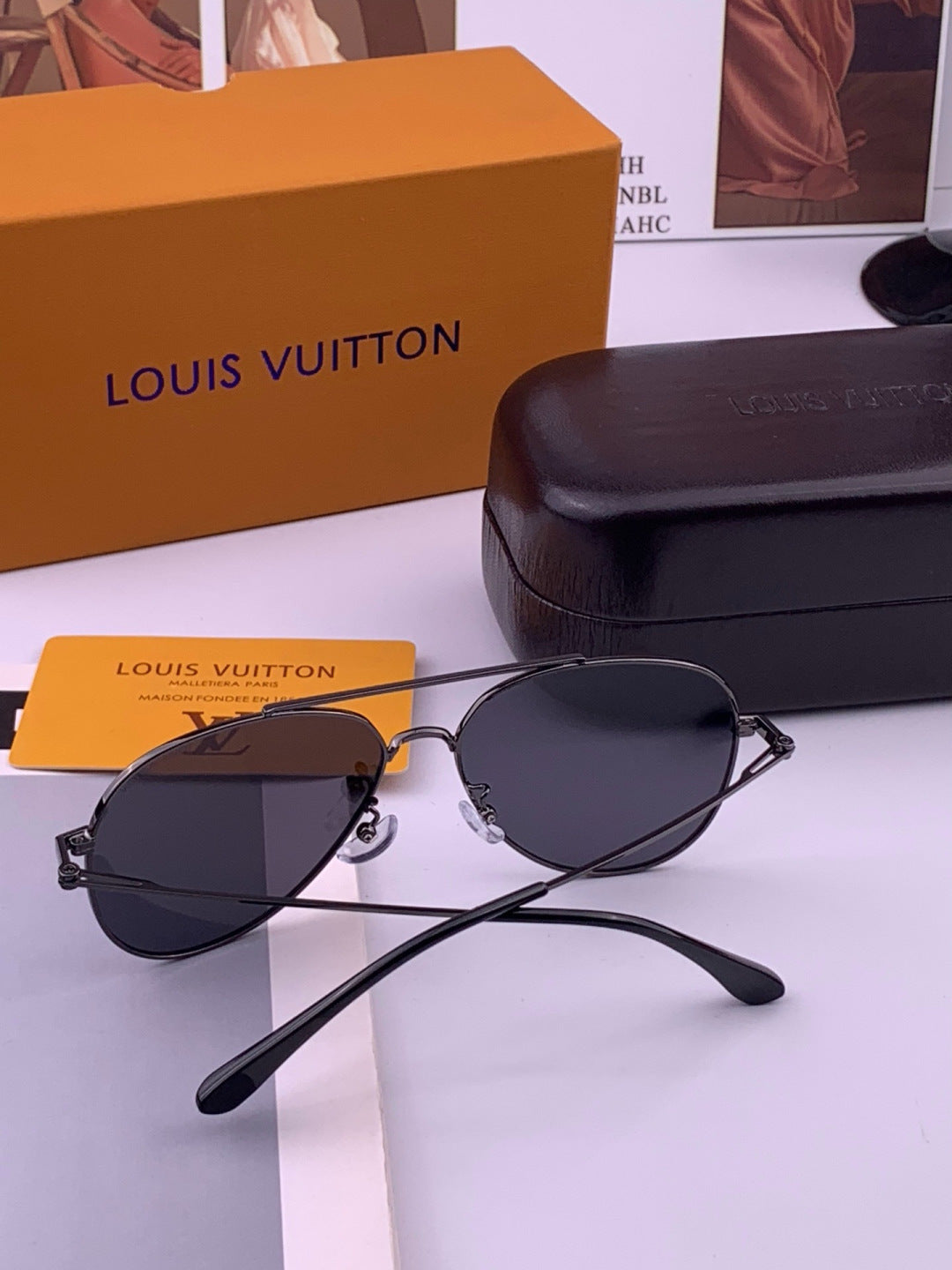 Louis Vuitton L5338 Polarized Aviator Brown Lens Sunglasses for Men & - 357620 - detail image 7