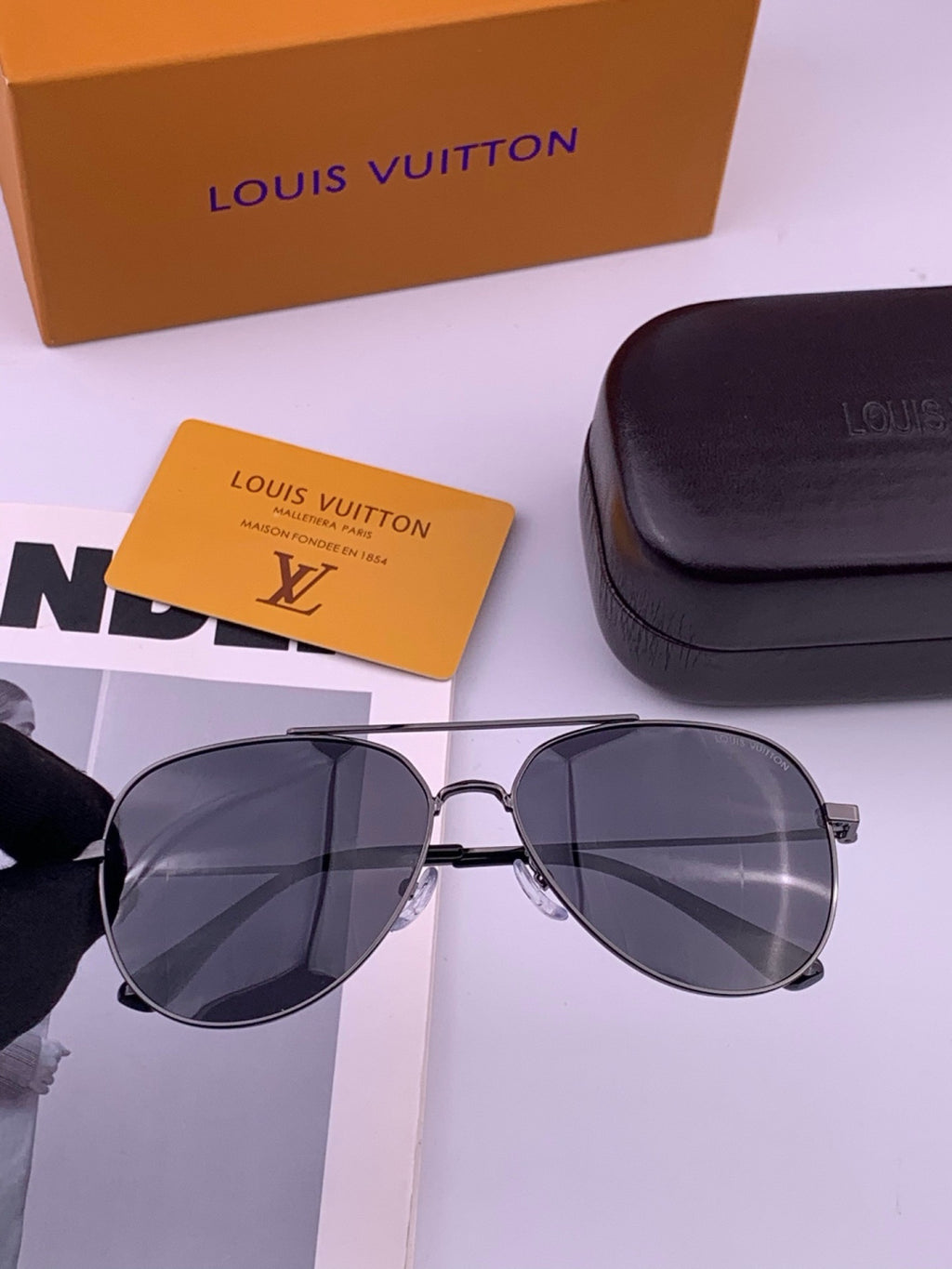 Louis Vuitton L5338 Polarized Aviator Brown Lens Sunglasses for Men & - 357620 - detail image 2