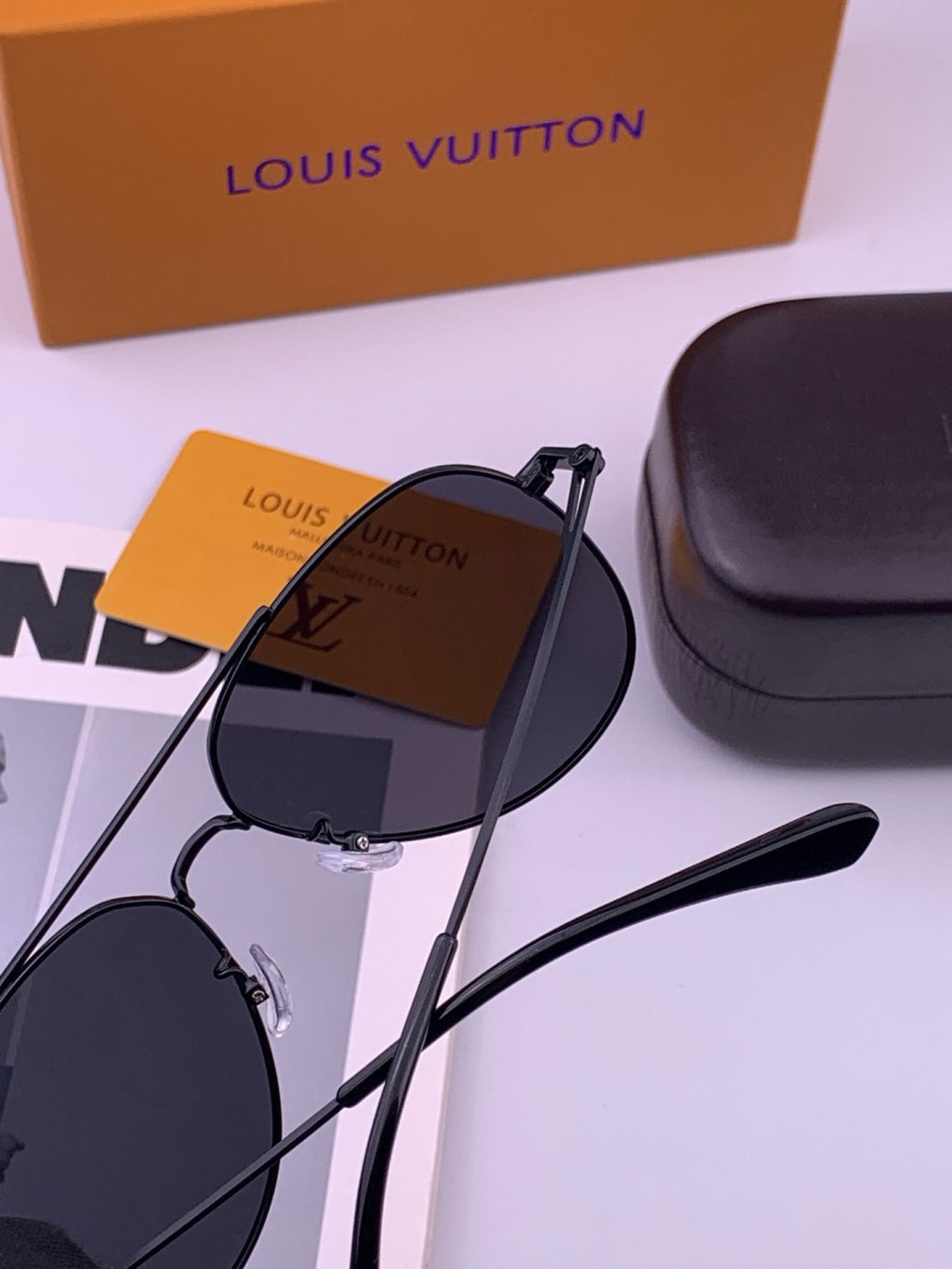 Louis Vuitton L5338 Polarized Aviator Blue Lens Sunglasses for Men & - 357621 - detail image 4