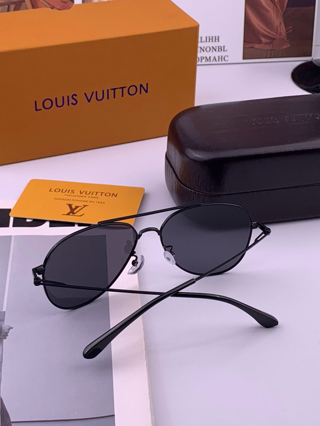 Louis Vuitton L5338 Polarized Aviator Blue Lens Sunglasses for Men & - 357621 - detail image 5