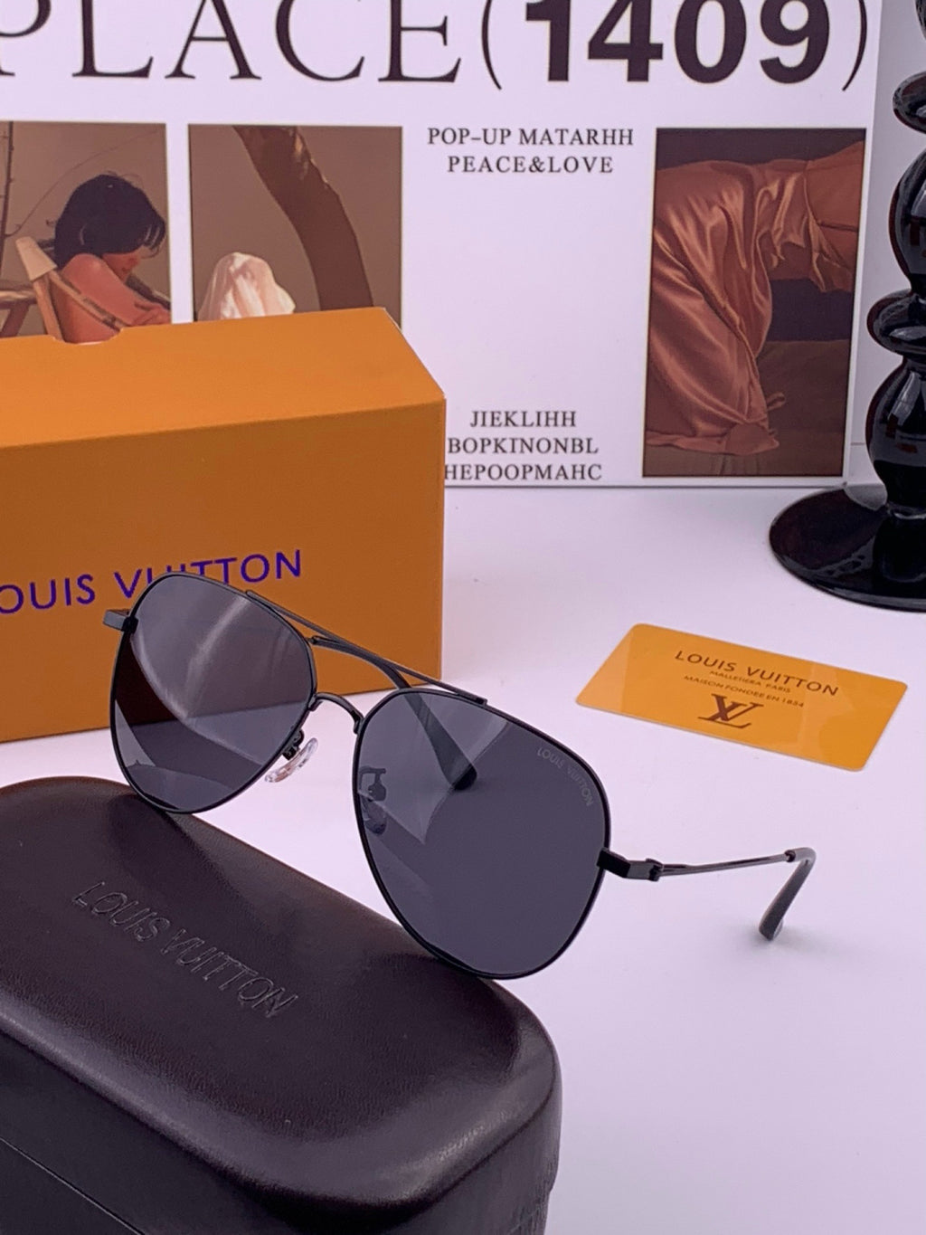 Louis Vuitton L5338 Polarized Aviator Blue Lens Sunglasses for Men & - 357621 - detail image 2