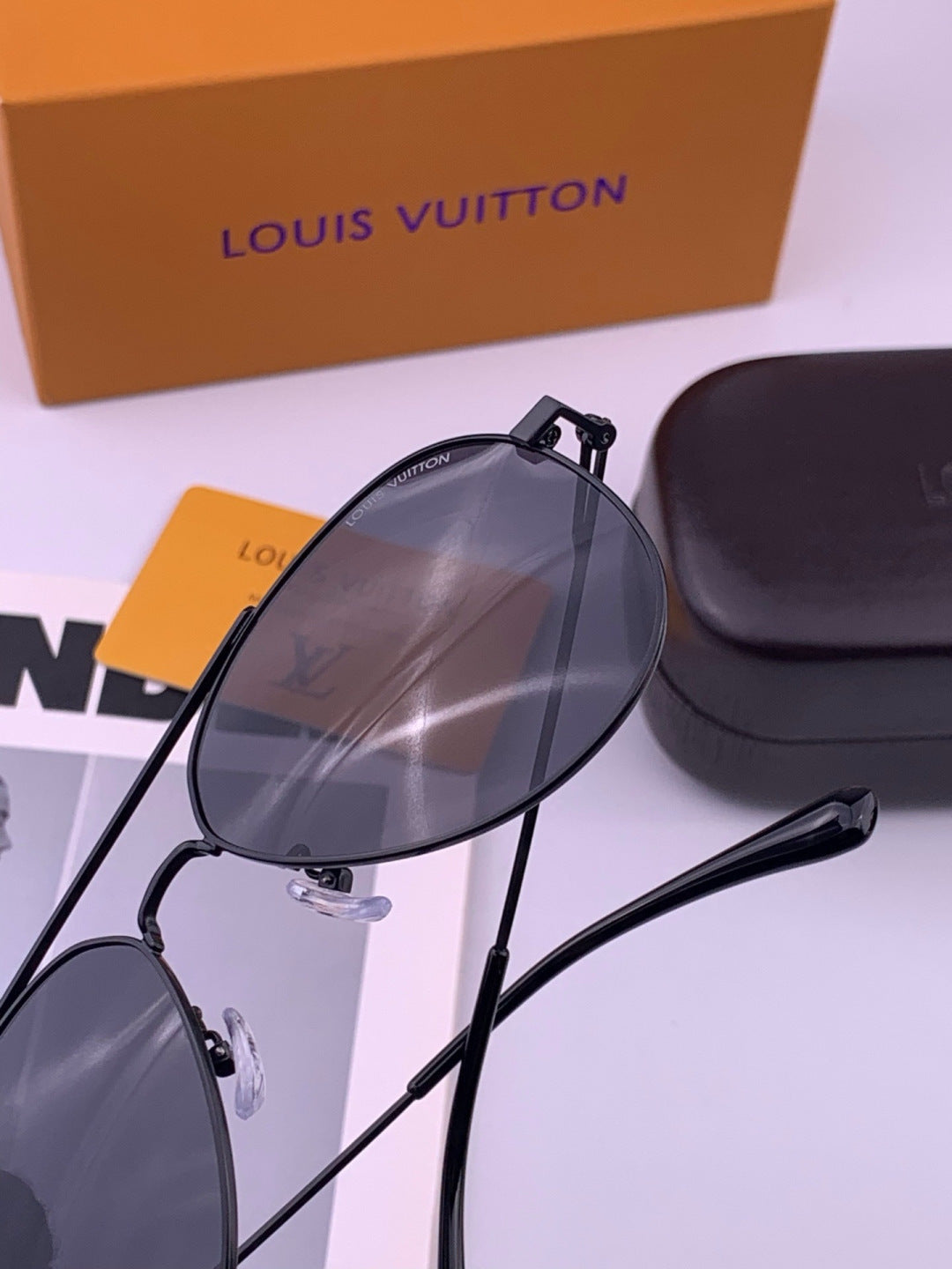 Louis Vuitton L5338 Polarized Aviator Blue Lens Sunglasses for Men & - 357621 - detail image 7