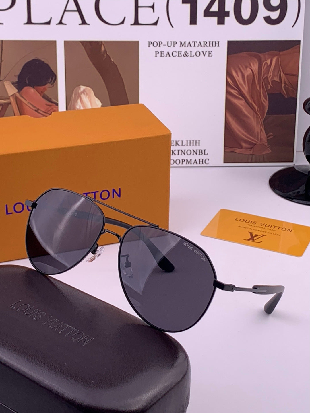 Louis Vuitton L8333 Polarized Aviator Black Lens Sunglasses for Men & - 357622 - detail image 2