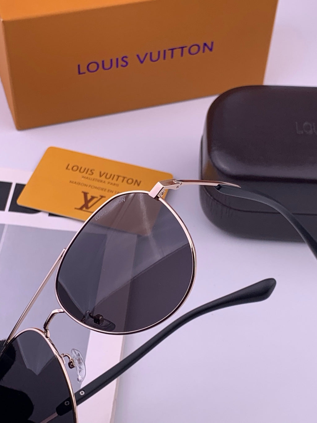 Louis Vuitton L8333 Polarized Aviator Black Lens Sunglasses for Men & - 357623 - detail image 3