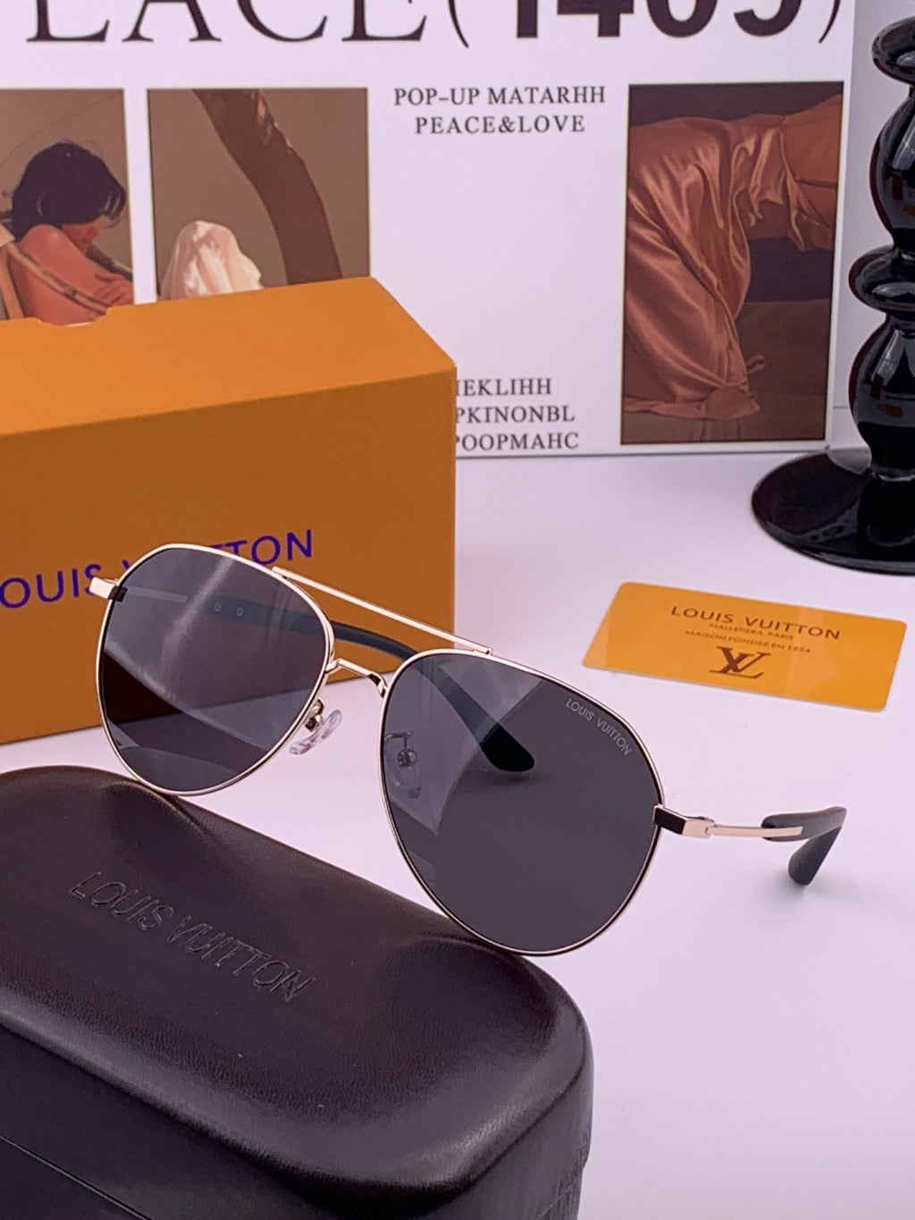 Louis Vuitton L8333 Polarized Aviator Black Lens Sunglasses for Men & - 357623 - detail image 2