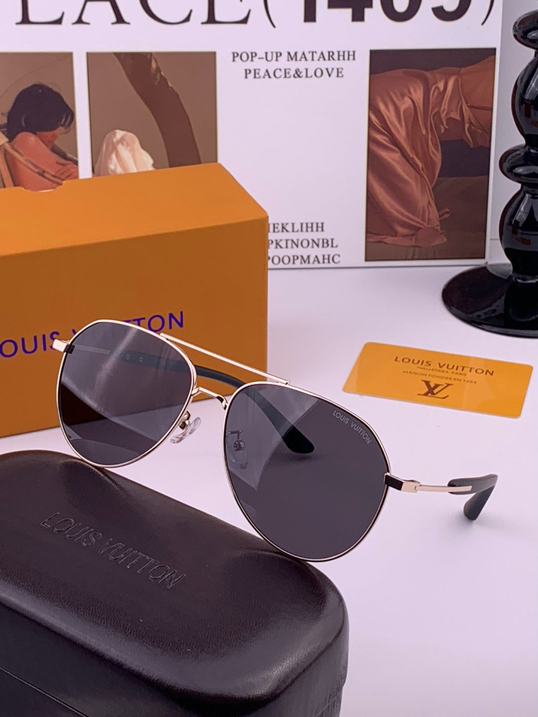 Louis Vuitton L8333 Polarized Aviator Black Lens Sunglasses for Men & - 357623 - detail image 2