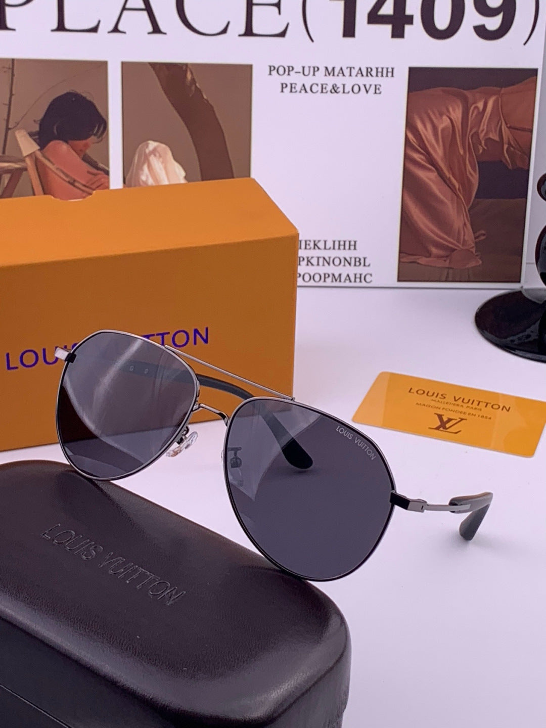 Louis Vuitton L8333 Polarized Aviator Black Lens Sunglasses for Men & - 357624 - detail image 2