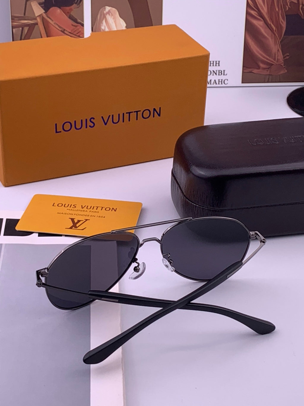 Louis Vuitton L8333 Polarized Aviator Black Lens Sunglasses for Men & - 357624 - detail image 7