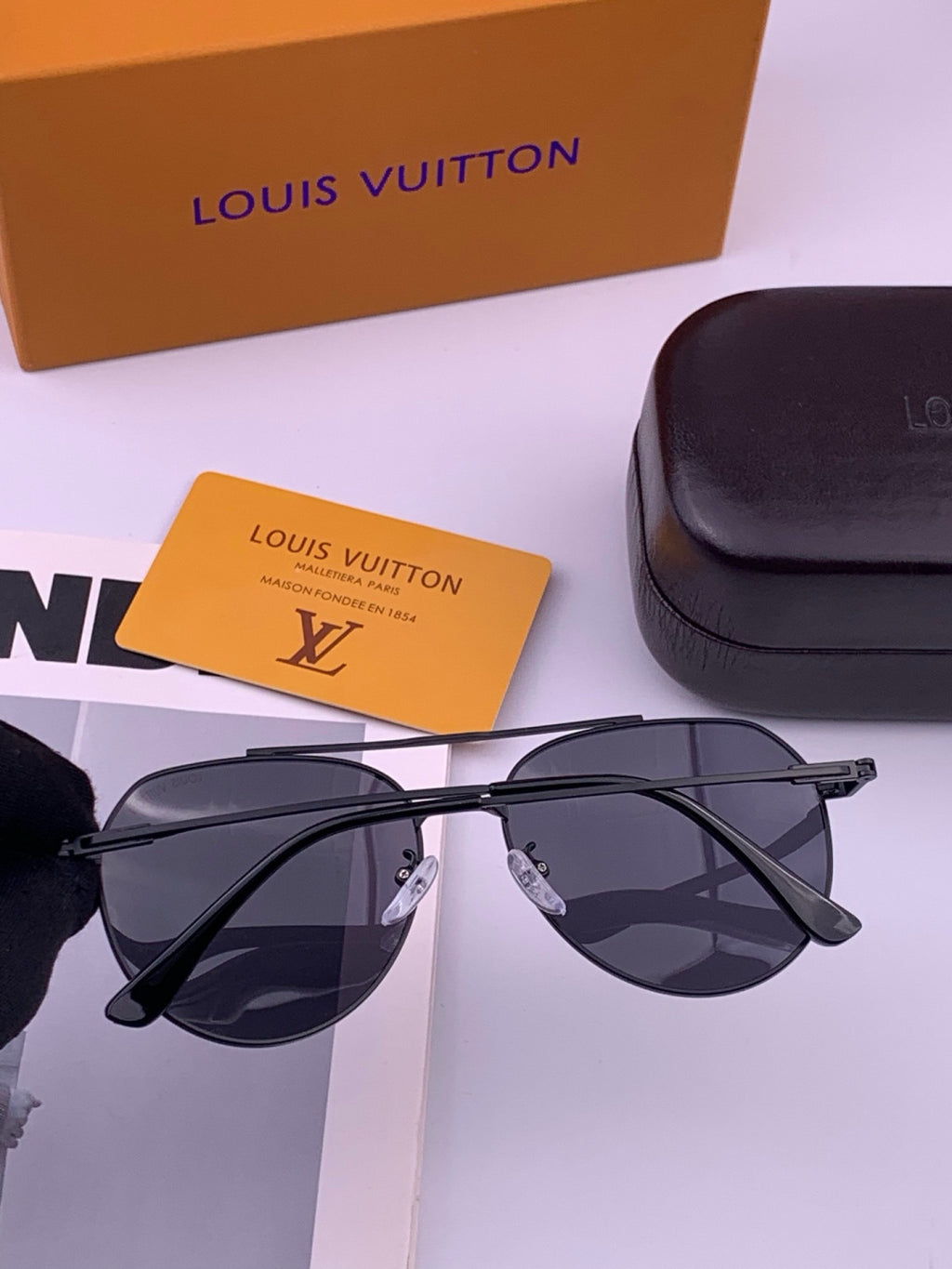 Louis Vuitton L5342 Polarized Aviator Black Lens Sunglasses for Men & - 357626 - detail image 4