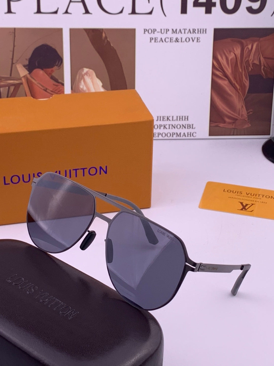 Louis Vuitton L712 Fashion Brown Lens Sunglasses for Men & Women - 357628 - detail image 2