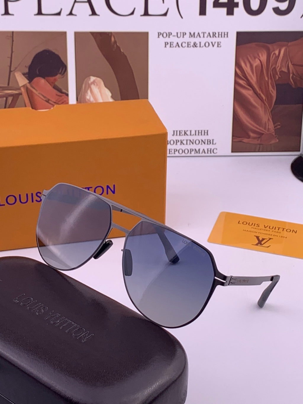 Louis Vuitton L712 Fashion Black Lens Sunglasses for Men & Women - 357629 - detail image 2