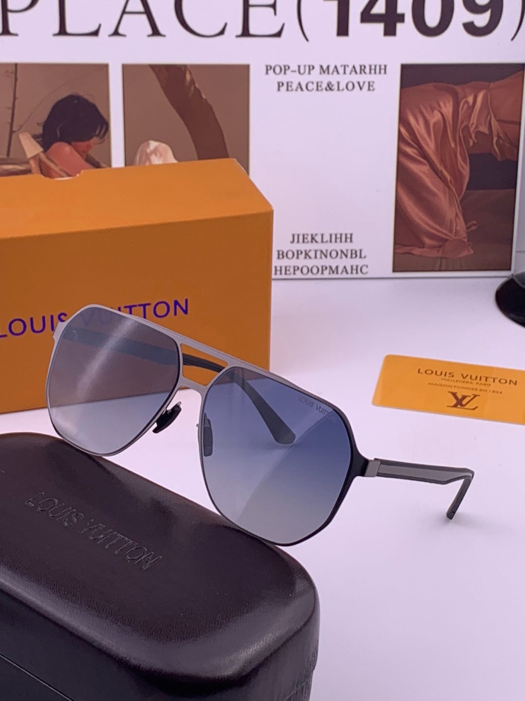 Louis Vuitton L116 Fashion Black Lens Sunglasses for Men & Women - 357643 - detail image 2