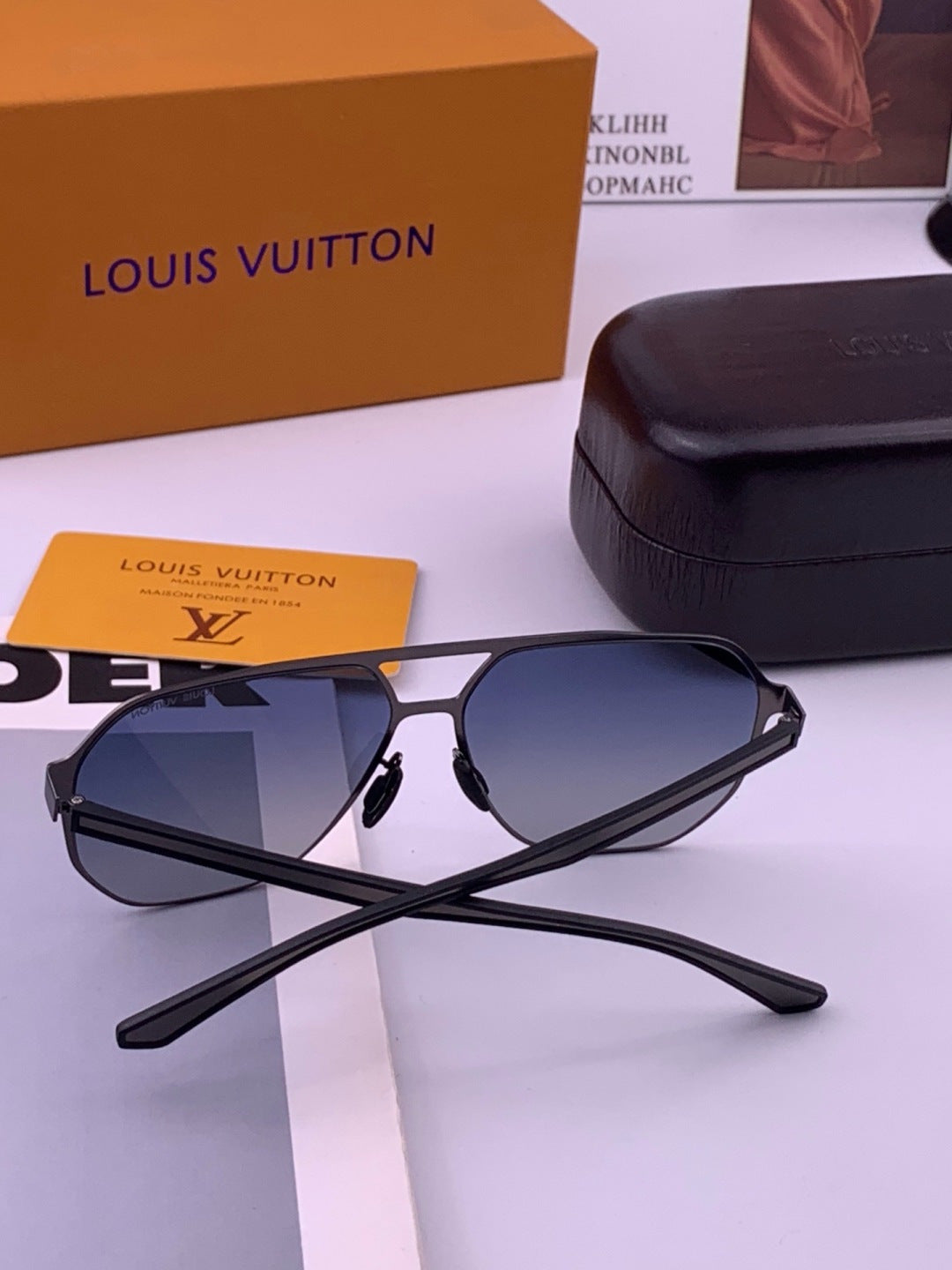 Louis Vuitton L116 Fashion Black Lens Sunglasses for Men & Women - 357643 - detail image 5