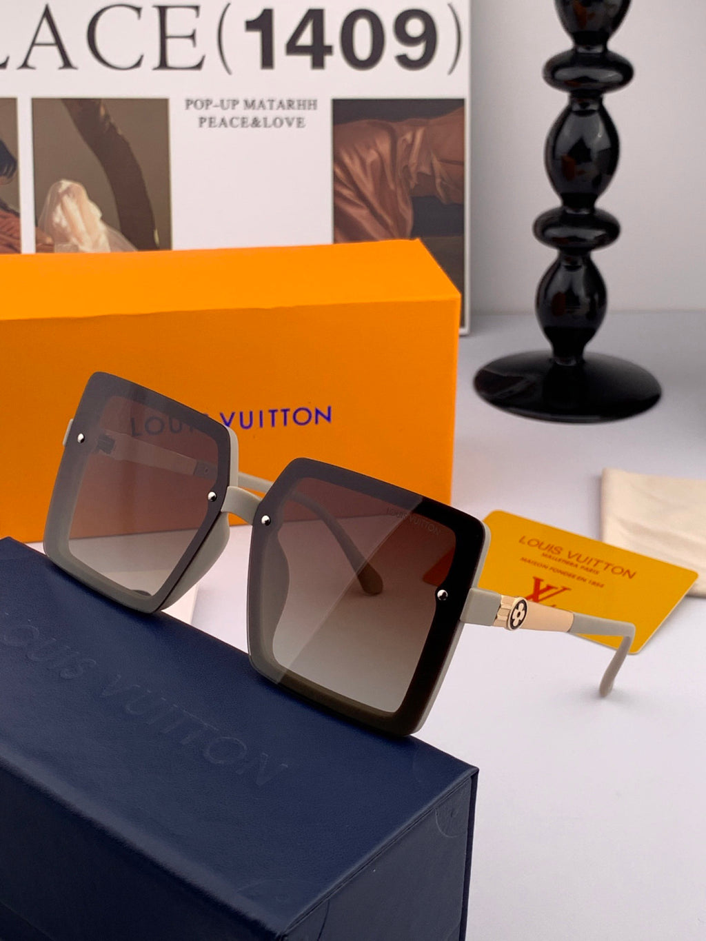 Louis Vuitton L2711 Polarized Square Red Lens Sunglasses for Men & Wo - 357612 - detail image 4