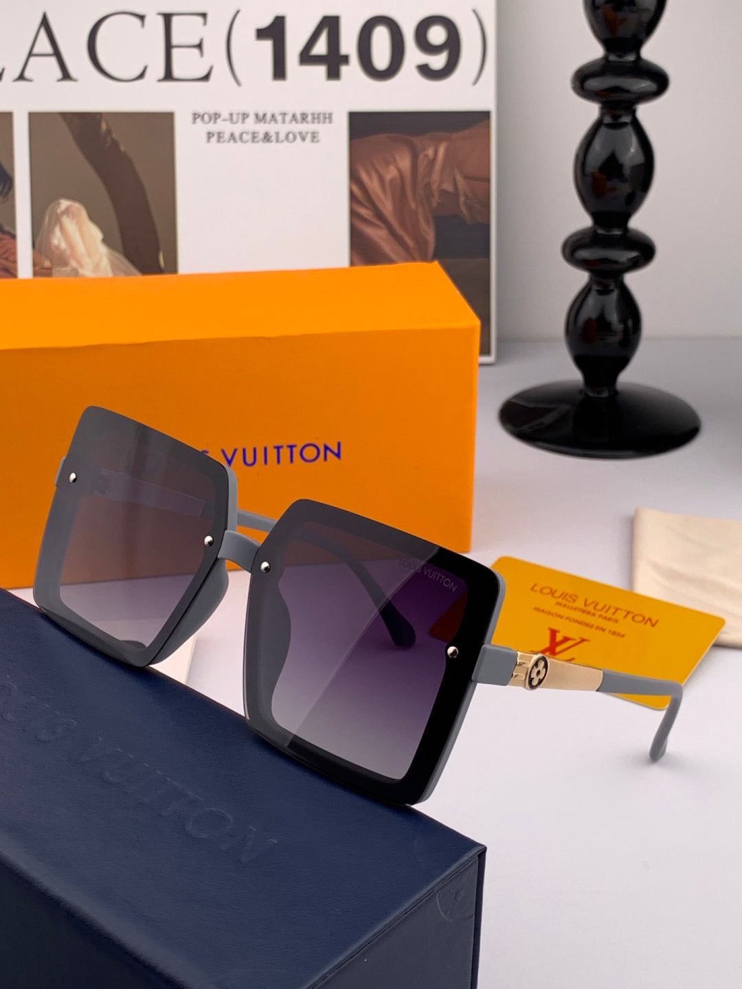 Louis Vuitton L2711 Polarized Square Red Lens Sunglasses for Men & Wo - 357612 - detail image 5