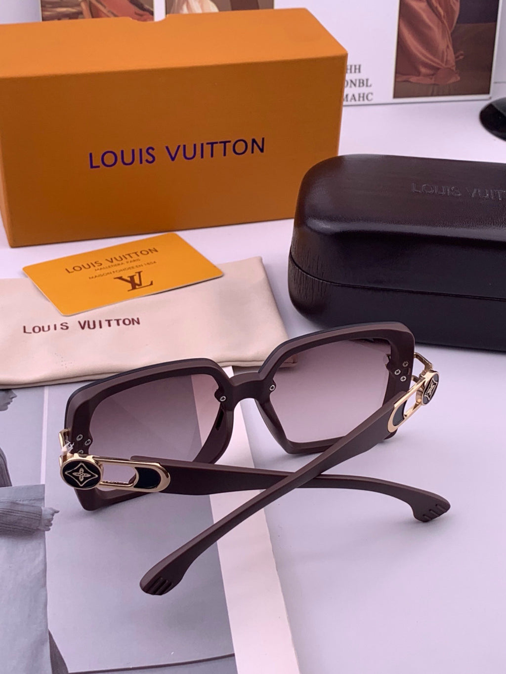 Louis Vuitton L5304 Polarized Square Brown Lens Sunglasses for Men & - 357613 - detail image 6