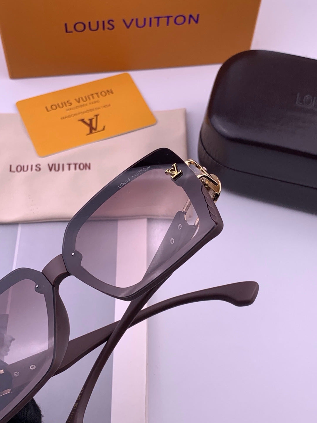 Louis Vuitton L5304 Polarized Square Brown Lens Sunglasses for Men & - 357613 - detail image 4