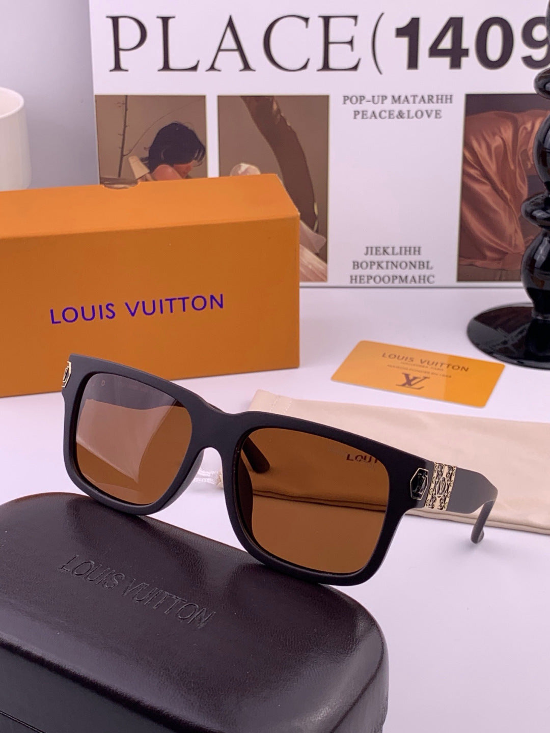 Louis Vuitton Fashion Gold Lens Sunglasses for Men & Women - 357616 - detail image 4