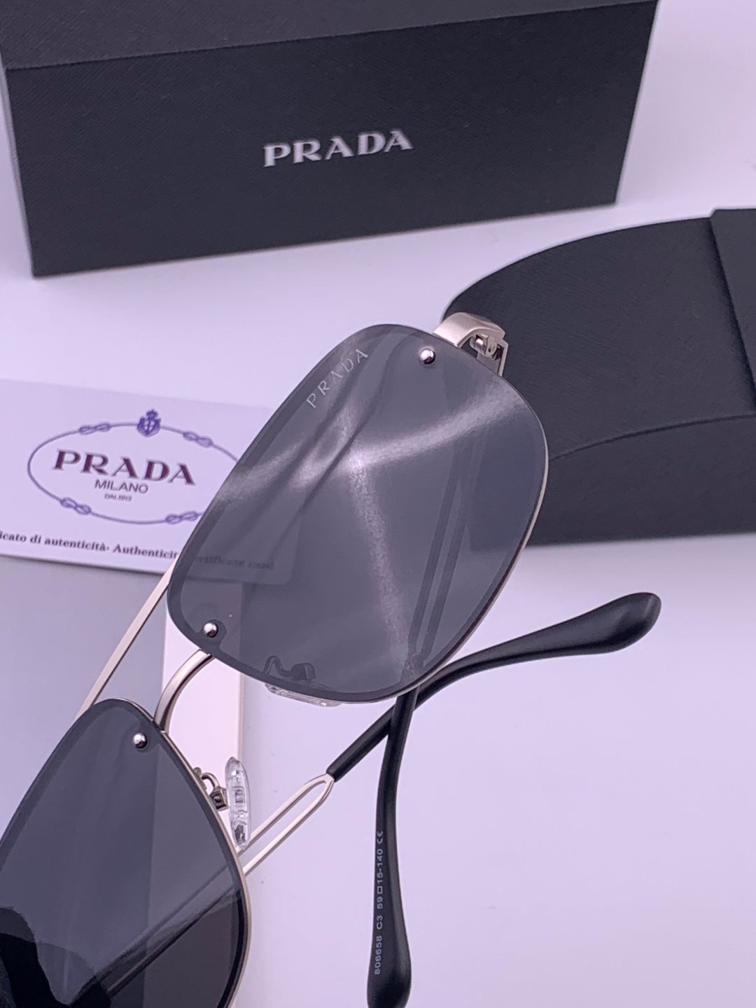 Prada P880665 Polarized Fashion Gray Lens Sunglasses for Men - 358442 - detail image 5