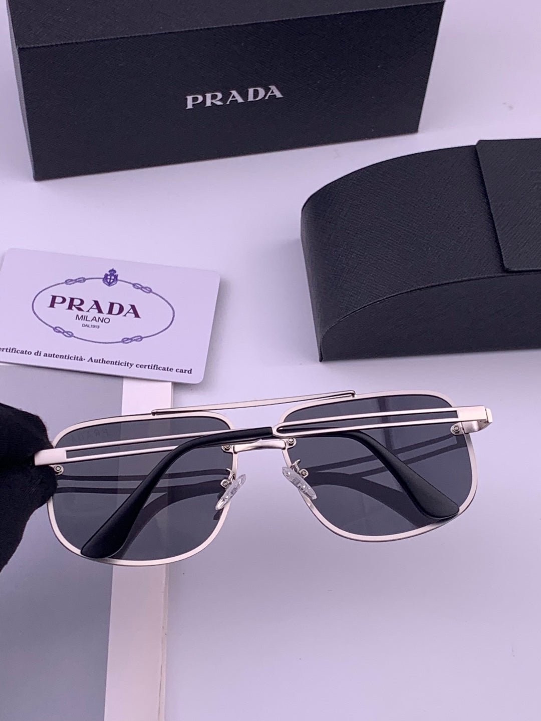 Prada P880665 Polarized Fashion Gray Lens Sunglasses for Men - 358442 - detail image 4