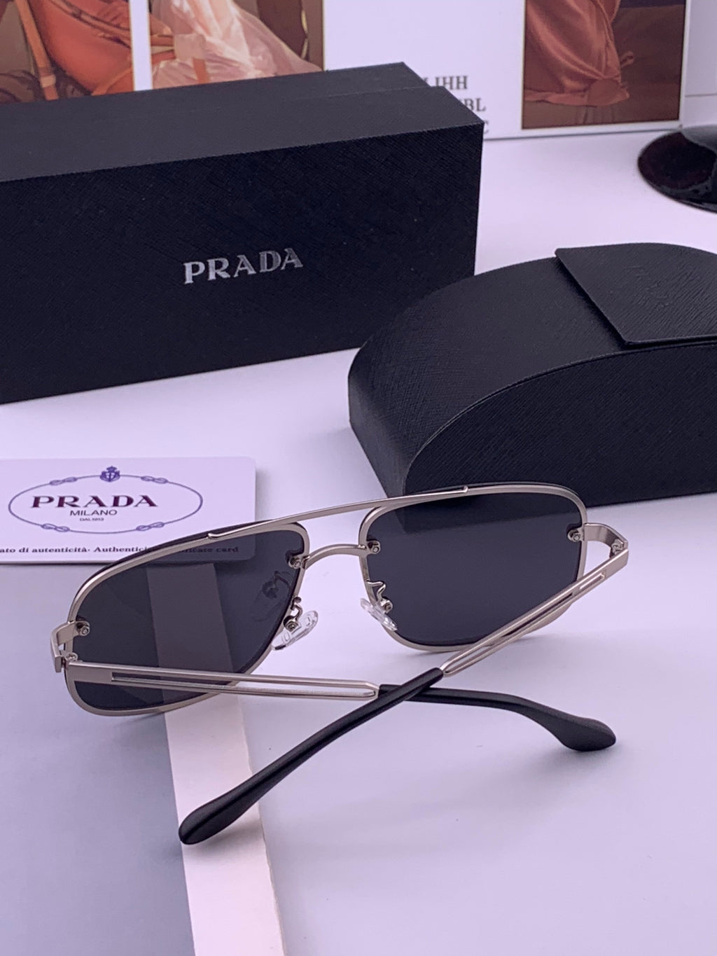 Prada P880665 Polarized Fashion Gray Lens Sunglasses for Men - 358442 - detail image 6