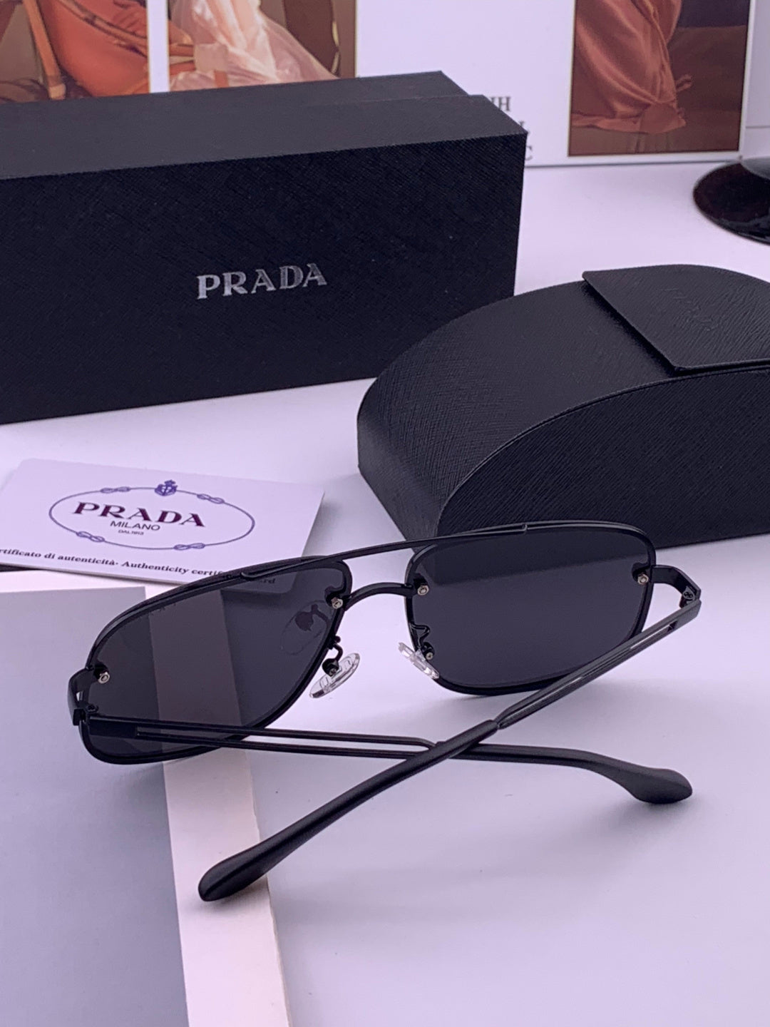 Prada P880665 Polarized Fashion Gray Lens Sunglasses for Men - 358443 - detail image 7