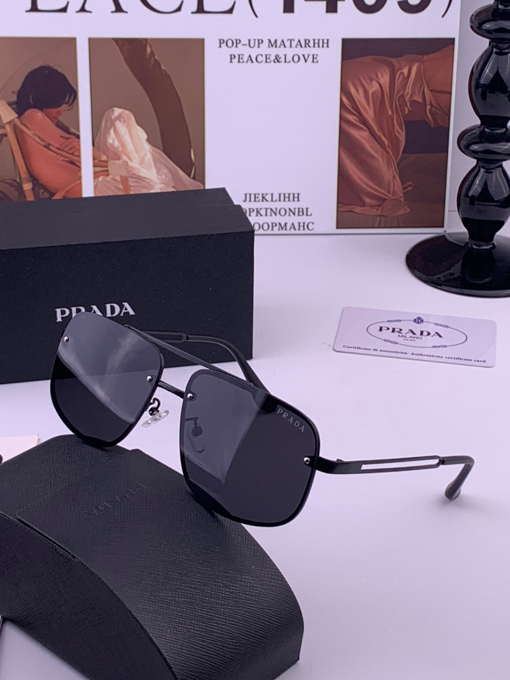 Prada P880665 Polarized Fashion Gray Lens Sunglasses for Men - 358443 - detail image 2