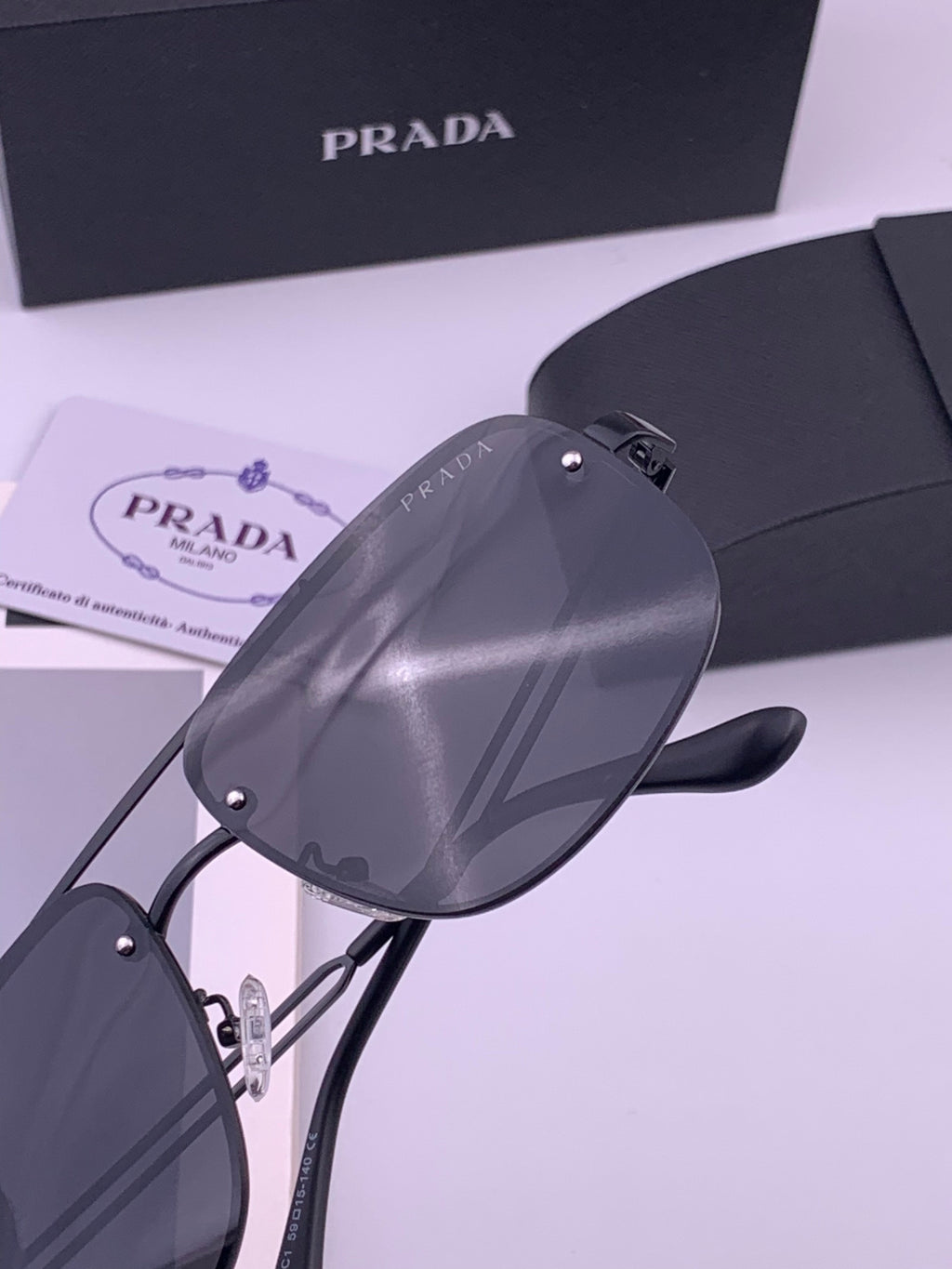 Prada P880665 Polarized Fashion Gray Lens Sunglasses for Men - 358443 - detail image 6