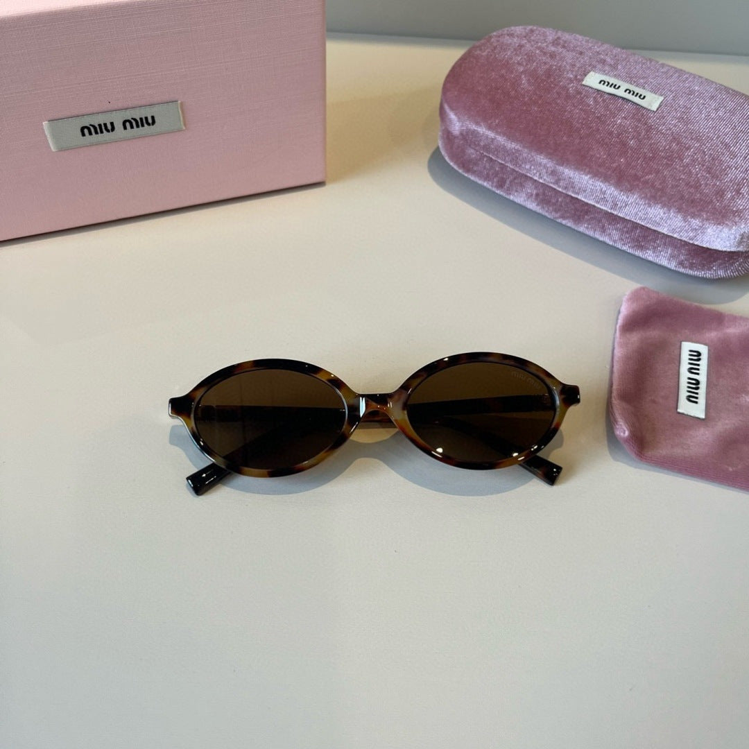Miu Miu Round Brown Lens Sunglasses for Men & Women - detail image 10