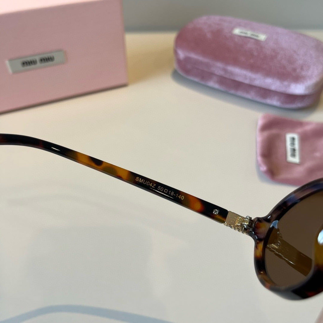 Miu Miu Round Brown Lens Sunglasses for Men & Women - detail image 6